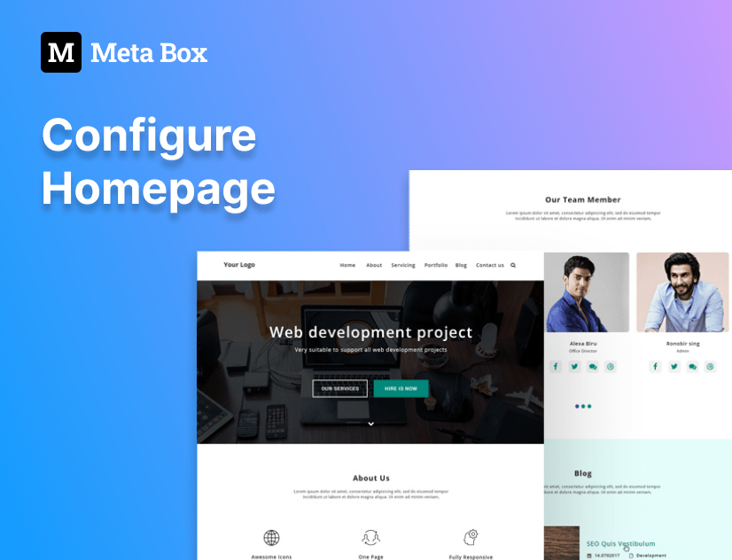 configure homepage